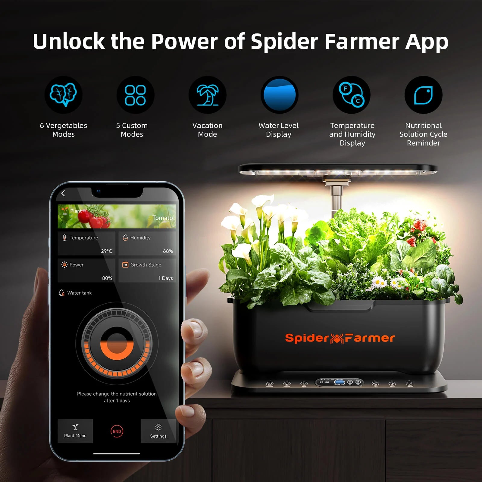 Spider Farmer SmartG12 Hydroponics Growing System