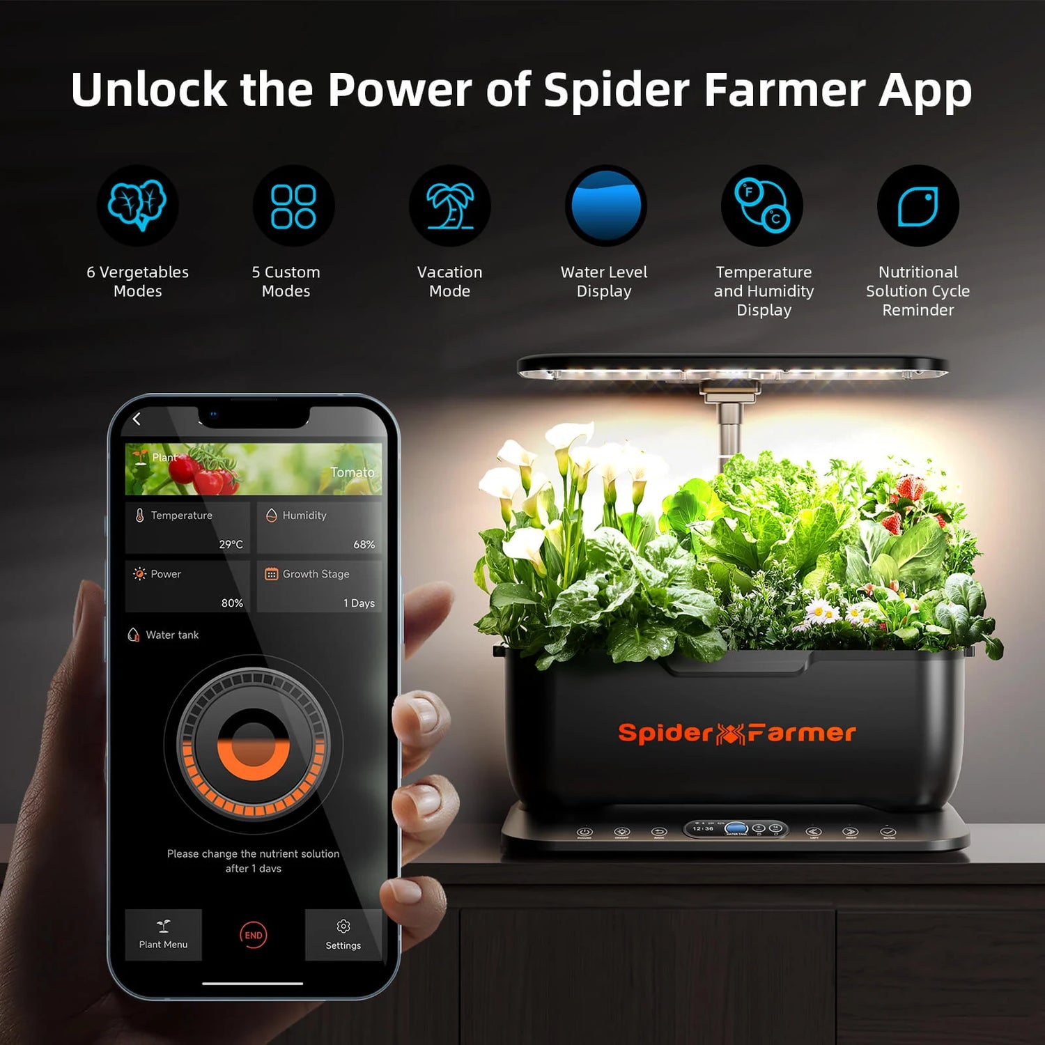 Spider Farmer SmartG12 Hydroponics Growing System